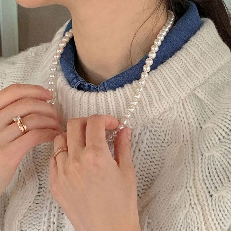 Vòng cổ Ngọc Trai Phong Cách Hàn Quốc Sang Trọng