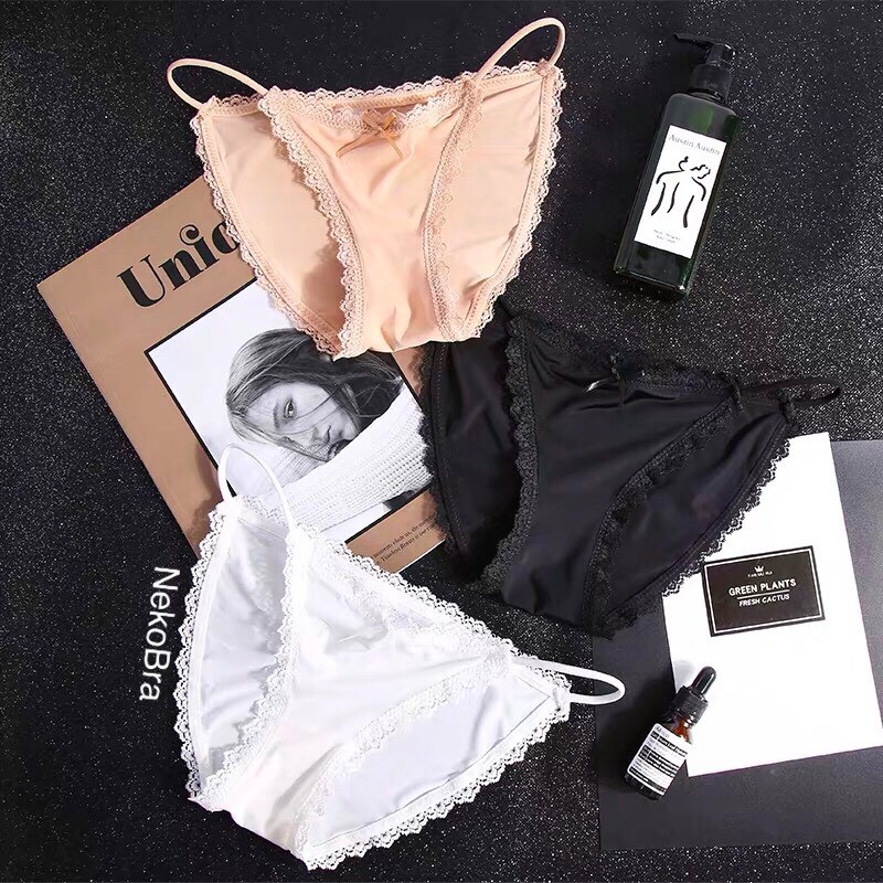 Quần Lót Dây Phối Ren Sexy Vải Thun Lạnh Cao Cấp