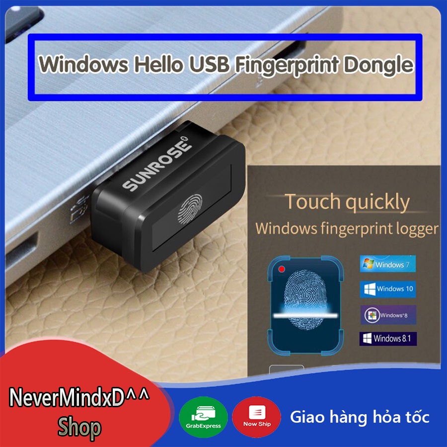 Usb Cảm Biến Vân Tay Win 7 / 8 / 10 / 11 Window Hello Sunrose