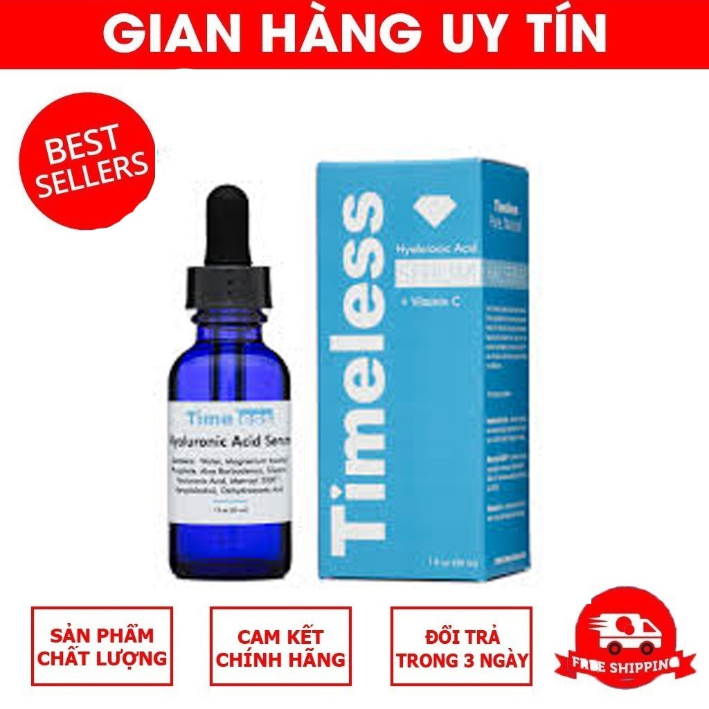 Cấp nước sáng da Timeless Hyaluronic Acid Vitamin C Serum