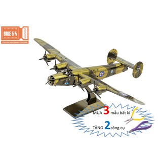 Mô Hình Lắp Ghép kim Loại 3D Máy bay Ném Bom B-24 Liberator