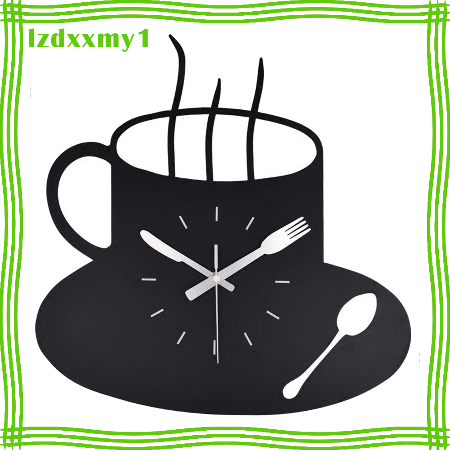 Kiddy Creative 12\'\' Wall Clock Mute Decorative Wall Clocks Cafe No-Ticking Watch