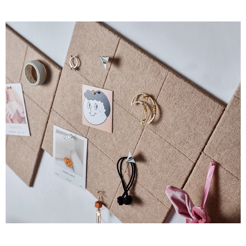 Bảng nỉ dán tường treo ảnh, postcard trang trí Tặng Kèm đinh ghim