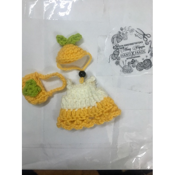 Nón áo mầm cây cho hamter.Sóc cảnh bằng len