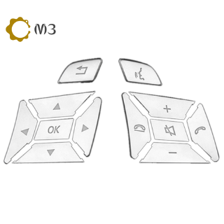 Miếng Dán Nút Bấm Vô Lăng Xe Hơi Mercedes Benz A B C E ml M3Vn