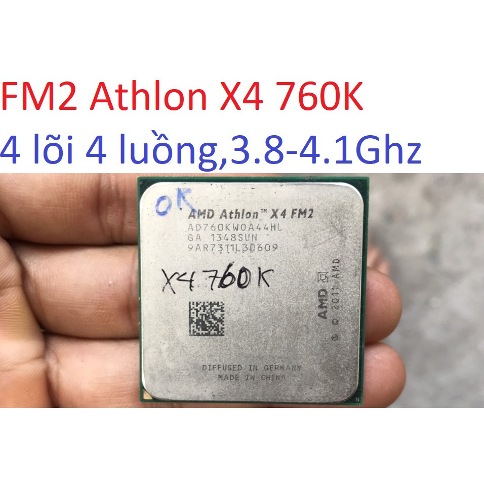 tặng keo - bộ vi xử lý CPU AMD Athlon X4 760K Quad Core socket FM2 cho máy tính pc processor AD760KW0A44HL