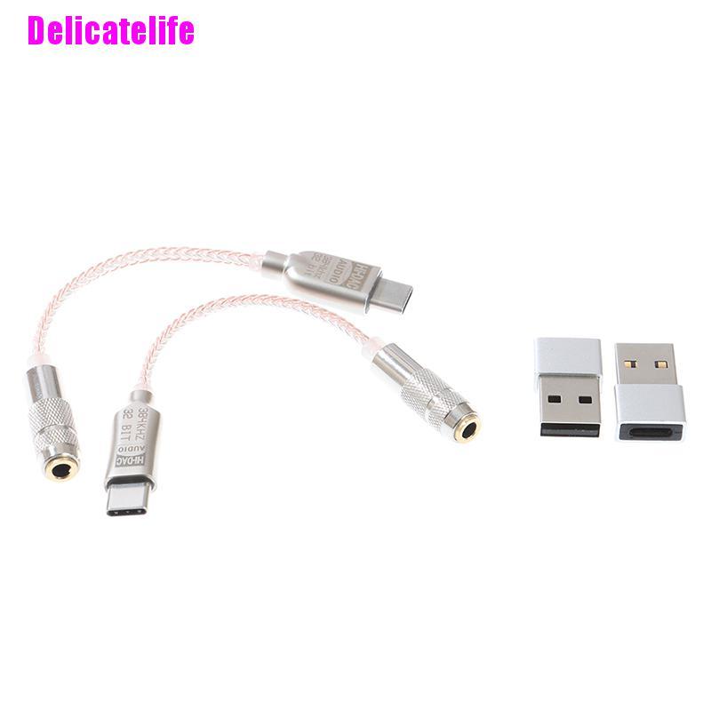 Bộ Chuyển Đổi Âm Thanh Loại C Sang 3.5mm 32 Bit / 384khz Dsd64 / 128 Hifi Dac