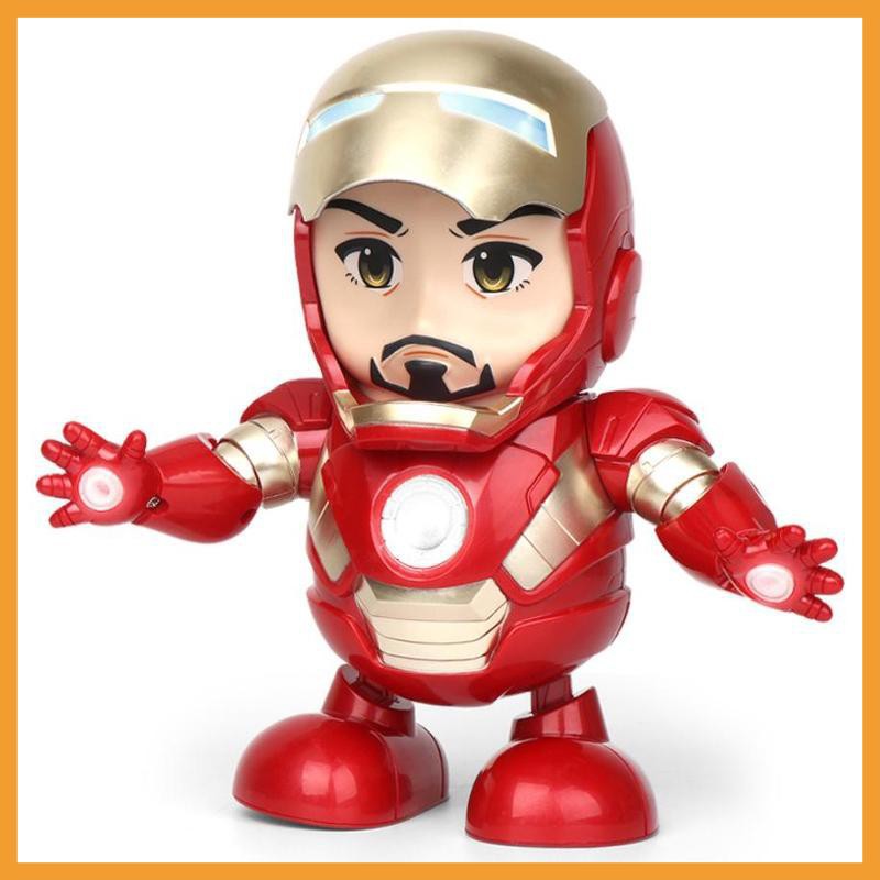 Đồ Chơi Siêu Nhân Iron Man loại đắt-Có Thể Mở Mặt Nạ-Nhảy Múa-Có Đèn Led Nhấp Nháy Rất Đẹp ( Nhựa ABS An Toàn)