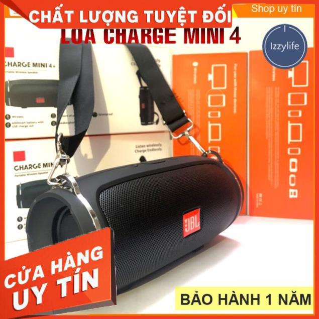 Loa Bluetooth Mini 4, loa Charge Mini 4 cao cấp 2021, âm thanh sống động, pin trâu, dây đeo phong cách