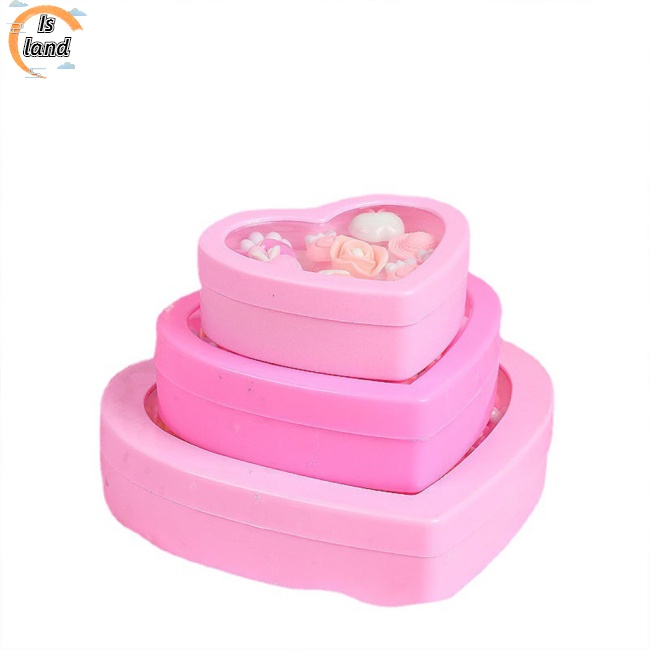 Set nhẫn đính đá nhiều màu sắc phong cách công chúa cho bé gái
