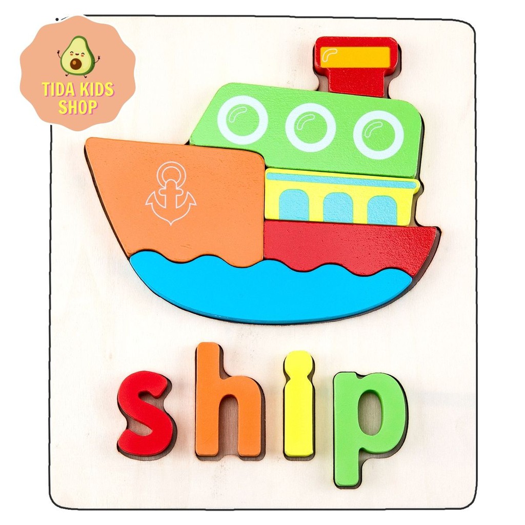 Đồ Chơi Xếp Hình Gỗ Puzzle, Bộ Đồ Chơi Gỗ 3D Loại Dày Cho Bé Giá Tốt ❤️ Freeship ❤️ TiDa Kids Shop