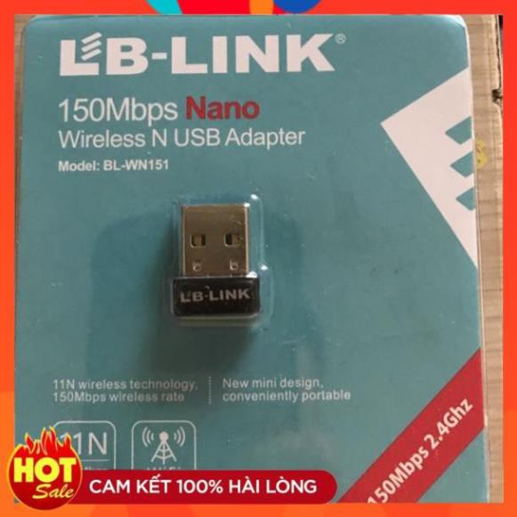 [Chính Hãng] Bộ thu wifi USB NANO LB-LINK kết nối laptop máy tính pc... với Wifi tốc độ nhanh hơn | WebRaoVat - webraovat.net.vn