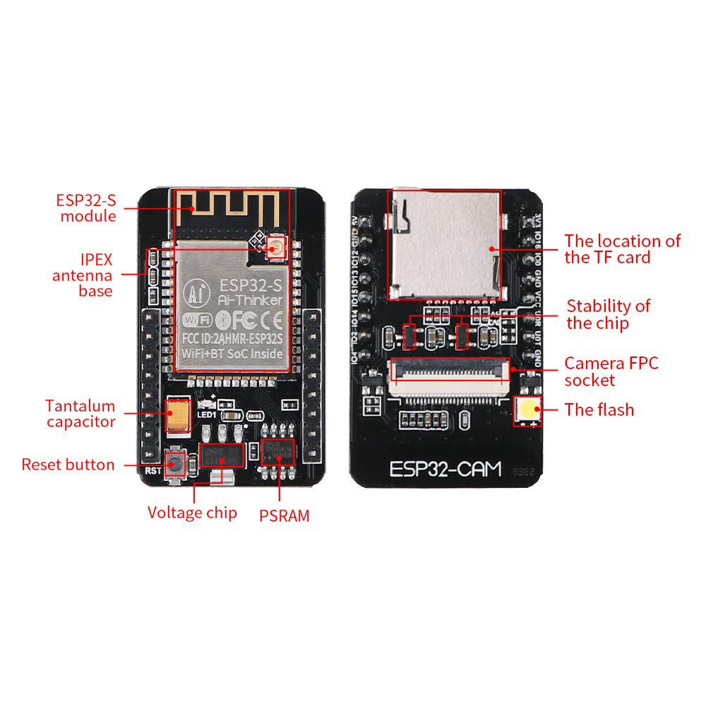 Mô đun ESP32 CAM tích hợp Wifi, bluetooth, camera OV2640/OV7670