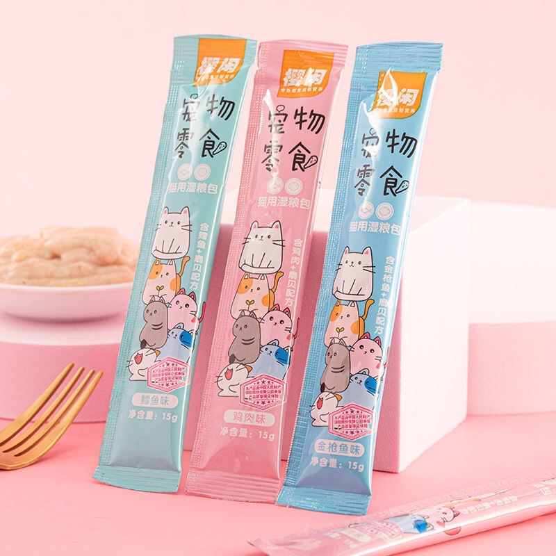 Súp thưởng cho Mèo Shizuka thanh 15g - Snack cho Mèo dạng soup nhiều hương vị