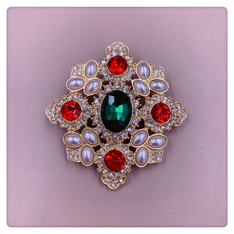 Ghim Cài Áo Hình Ngôi Sao Đính Đá Nhiều Màu Sắc Phong Cách Retro Sang Trọng