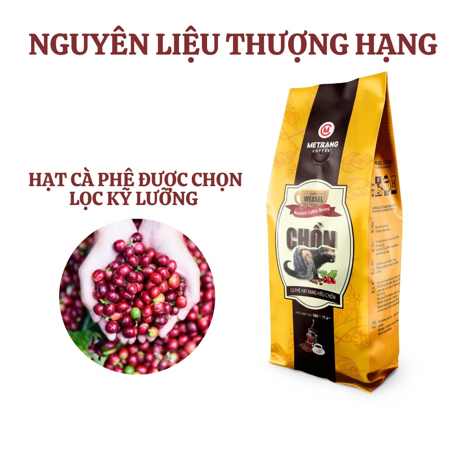 Cà phê Chồn Mê Trang - Túi hạt rang 500g