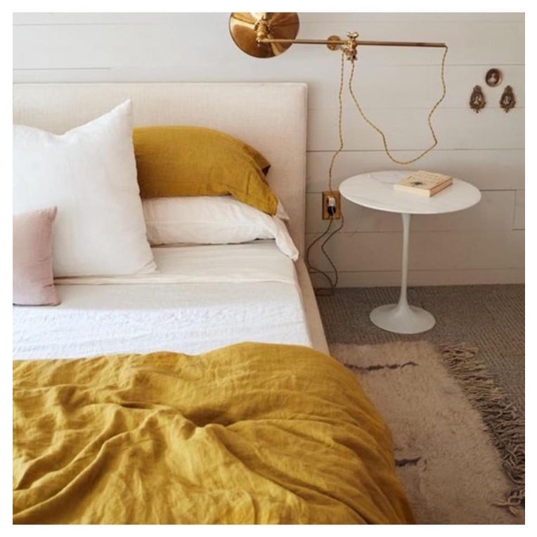 📍📍📍Săn sale đồng giá📍📍📍 Set ga gối linen premium màu vàng Mustard