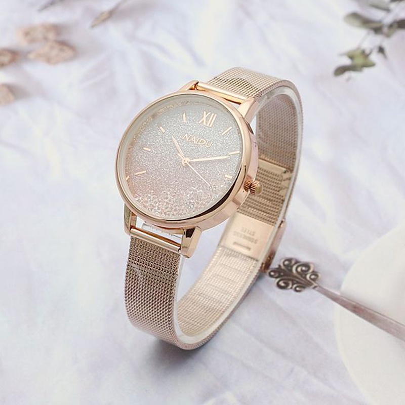 Đồng hồ thời trang nữ ,NAIDU chính hãng, dây lưới nam châm siêu đẹp