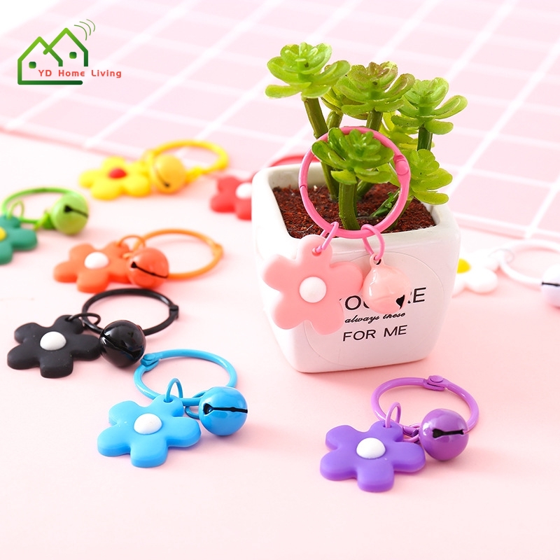 Móc chìa khóa trang trí hoạt tiết hình viên kẹo và bông hoa xinh xắn