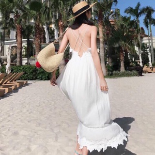 ĐẦM MAXI REN 2 DÂY QUYẾN RŨ