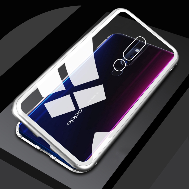 Tempered Glass Magnetic Phone Case For OPPO Reno 2 2f A5 A9 2020 F11 F9 F7 Pro A5S A3S Back Cover