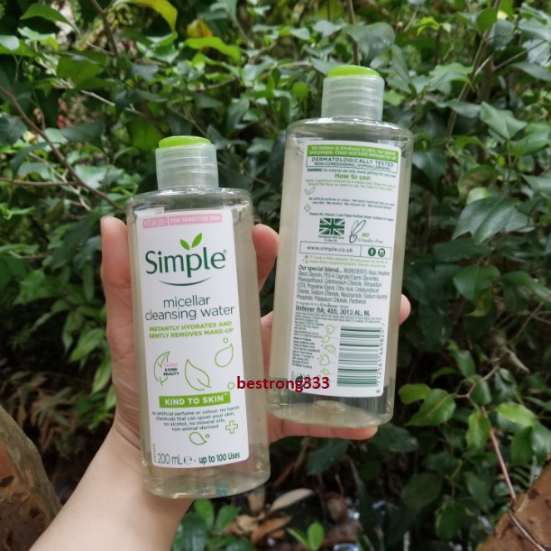 Nước Tẩy Trang Simple Micellar Water 200ml