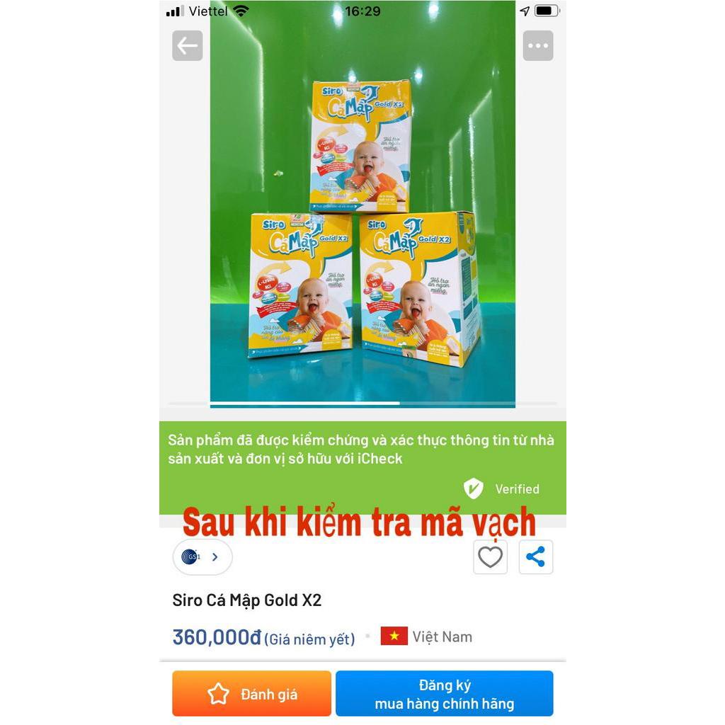 10 Gói Lẻ Siro Ăn Ngon Cá Mập Gold x2 Baby Shark