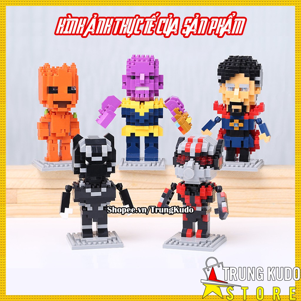 Lego Siêu Anh Hùng  - Đồ Chơi Lắp Ráp Lego Siêu Nhân Nanoblock (Iron Man, Captian, Spider Man,...) - Mô Hình Marvel