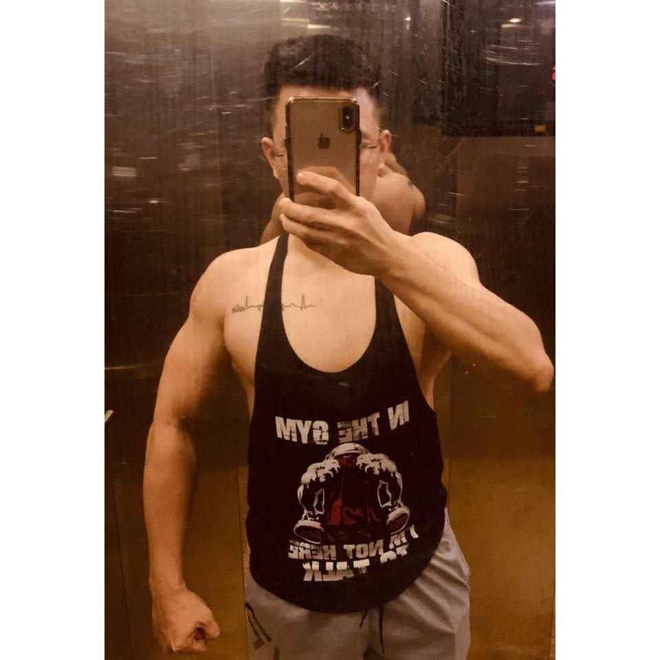 Áo Tập Gym 3 lỗ nam IN THE GYM phối hình in độc đáo