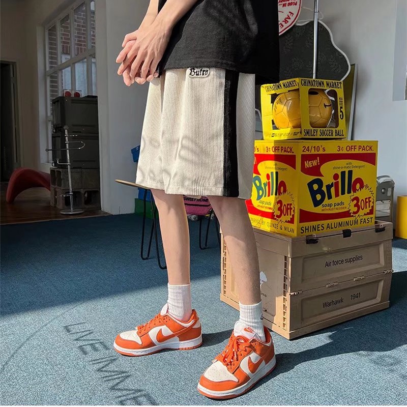 Quần Short Thể Thao Dáng Rộng Cài Nút Bên Hông Thoải Mái Thời Trang Nhật Bản Cho Nam Size M-3XL