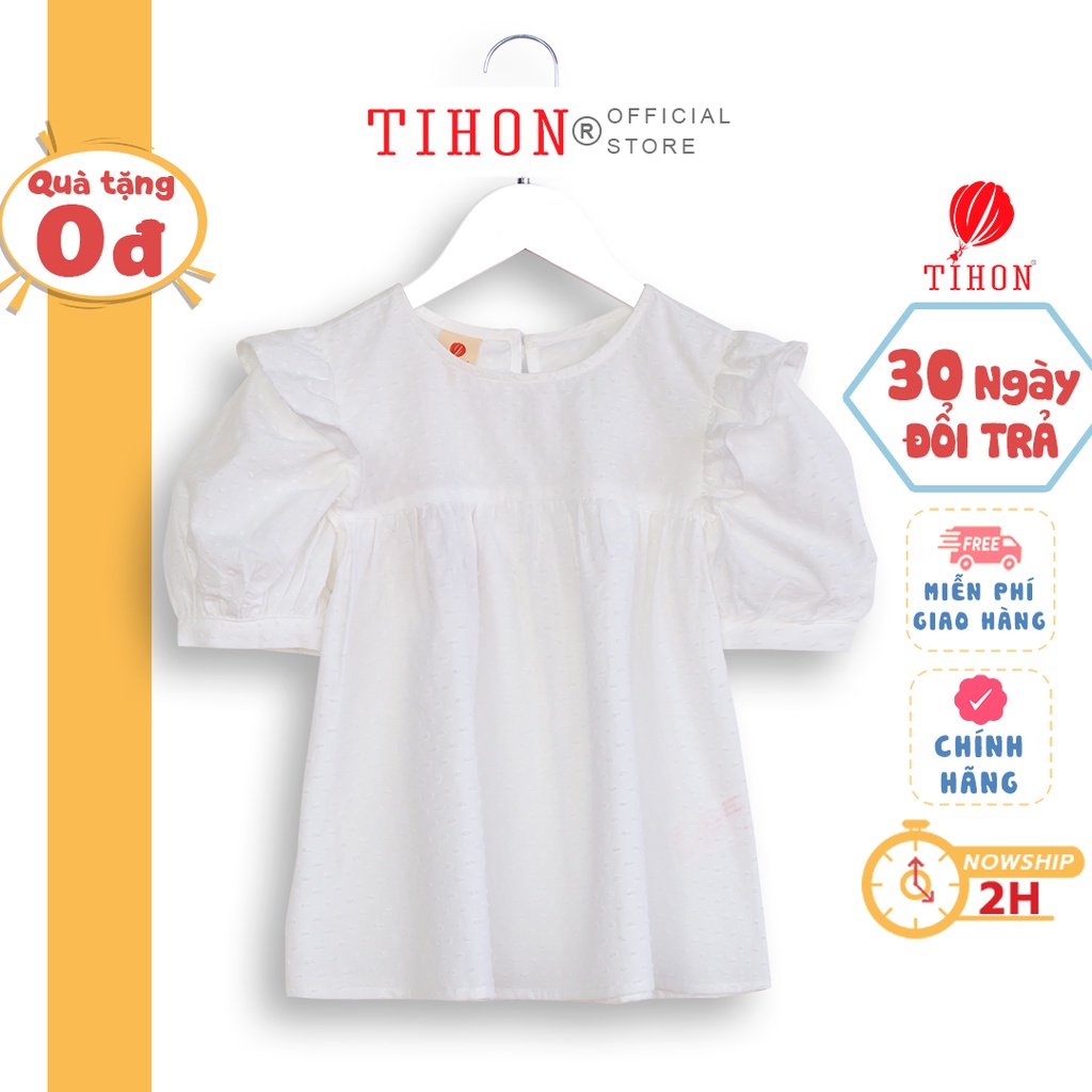 Áo sơ mi trẻ em TIHON cho bé chất đũi thoáng mát từ 3 tuổi đến 8 tuổi ASM0750252