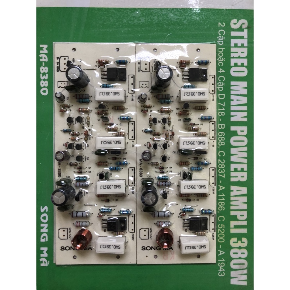 BO MẠCH AMPLY CÔNG SUẤT 8 SÒ 380W