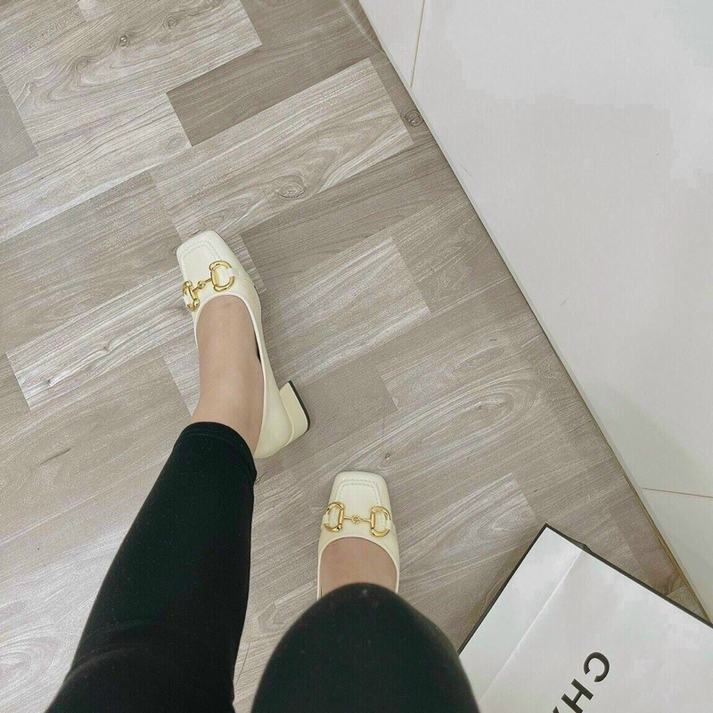 Giày cao gót cao cấp quai xích gót 3p gc