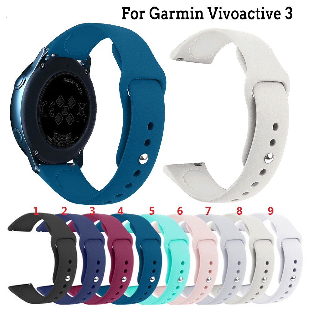 Vòng đeo tay silicon thay thế cho đồng hồ Garmin Vivoactive 3 /Garmin 645 /Samsung Gear S2 Classic /galaxy Watch Active