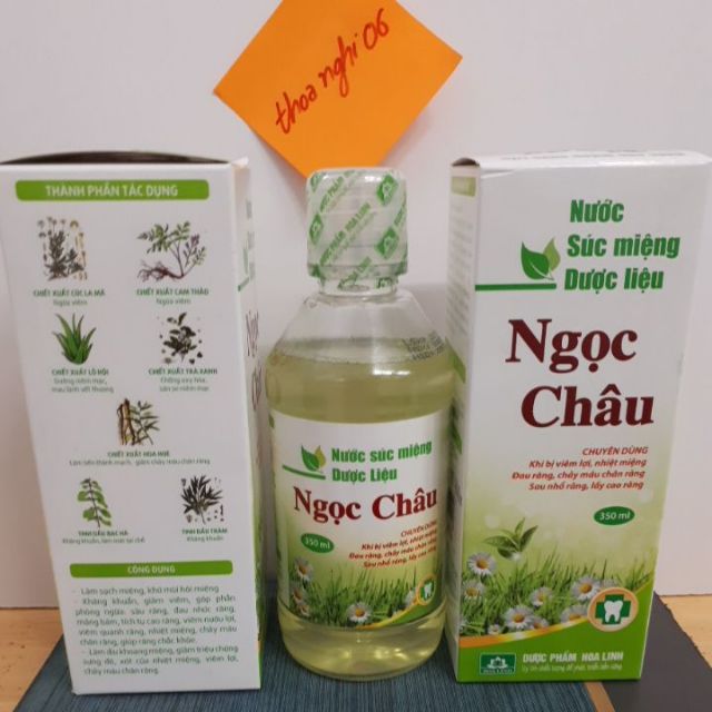 Nước súc miệng Dược liệu Ngọc Châu ( 350ml)