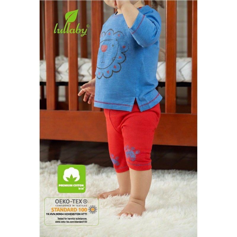 [LULLABY SALE] Bộ tay lỡ Lullaby chính hãng họa tiết cotton cao cấp an toàn cho bé