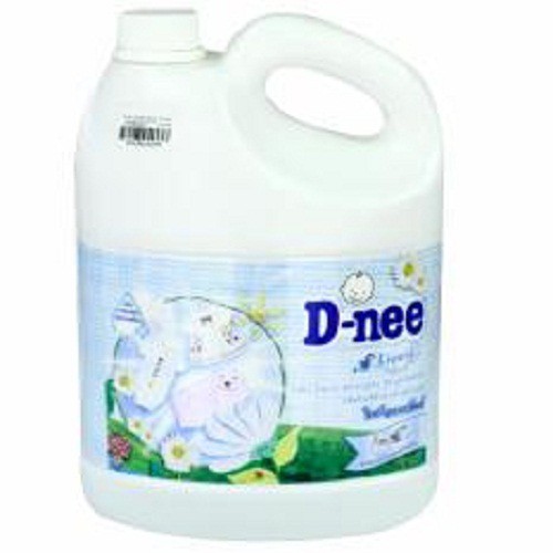 Bộ Nước giặt xả quần áo trẻ em Dnee 3000ml Thái Lan (5 màu) + Nước súc bình sữa, rửa rau quả Dnee túi 600ml