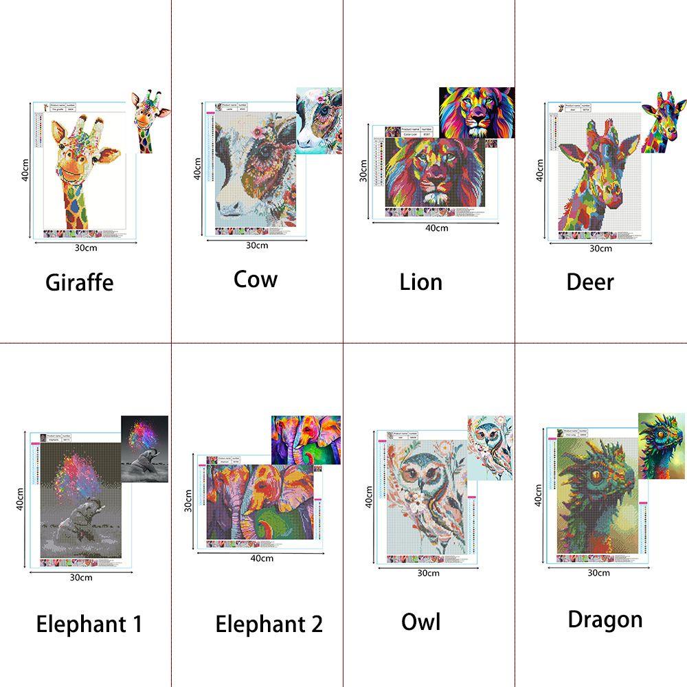 Tranh Thêu Trang Trí Thủ Công 5D Hình Chim Cú (Mũi Thêu Hình X)