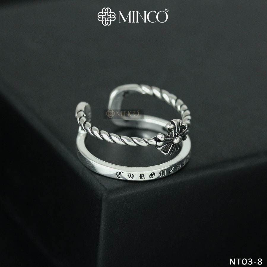 Nhẫn Chrome Heart Dành cho cả Nam Nữ Minco Accessories trang sức phong cách NT03-8