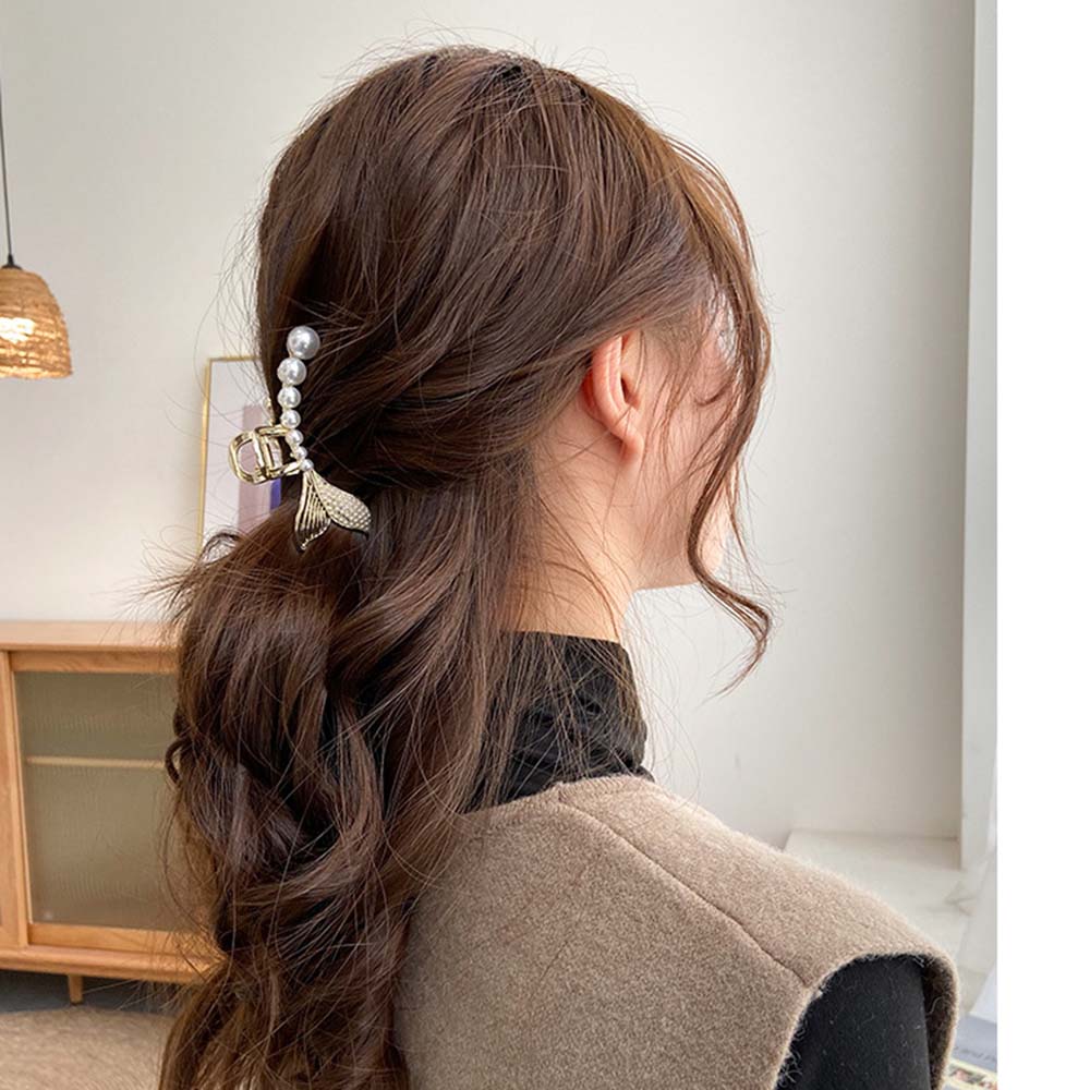 Kẹp Tóc Hình Đuôi Cá Đính Ngọc Trai Giả Thời Trang Cho Nữ