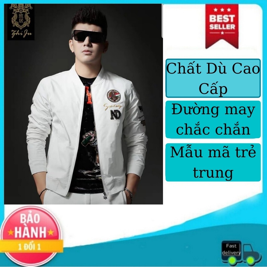 Áo Khoác Nam - Áo Khoác Dù ND LOGO Họa Tiết Cá Tính Phong Cách Trẻ Trung