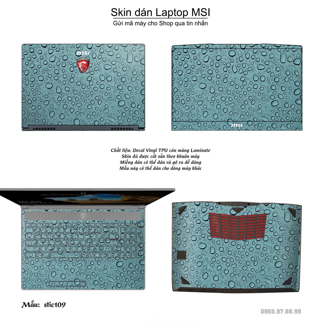 Skin dán Laptop MSI in hình Hoa văn sticker _nhiều mẫu 18 (inbox mã máy cho Shop)