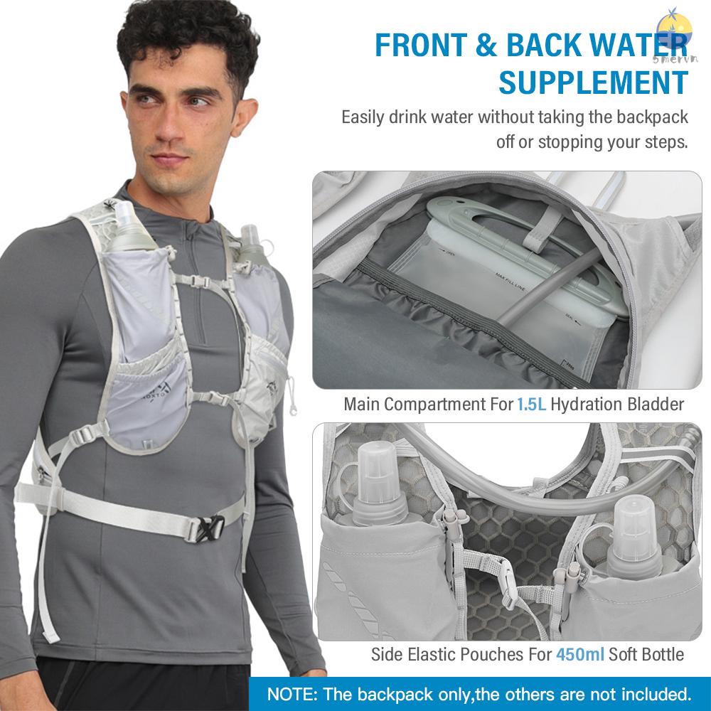 12L Cycling Hydration Backpack Lightweight Riding Vest Pack Backpack for Outdoor Running Camping Hiking Mountaineering