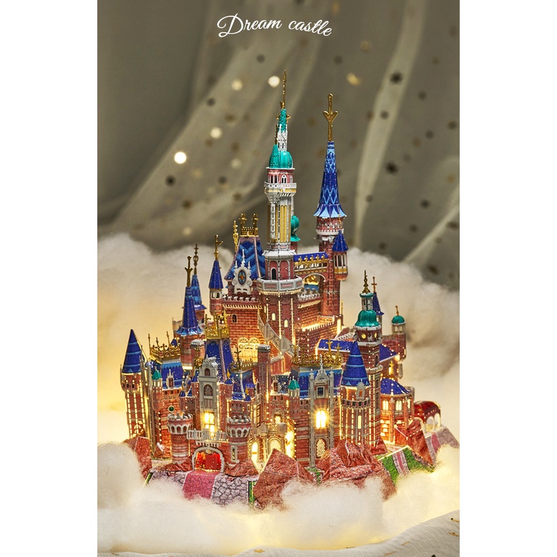 Mô hình lắp ráp kim loại lâu đài disney Dream Castle-tặng ngay một mẫu tự chọn 100k đón giáng sinh