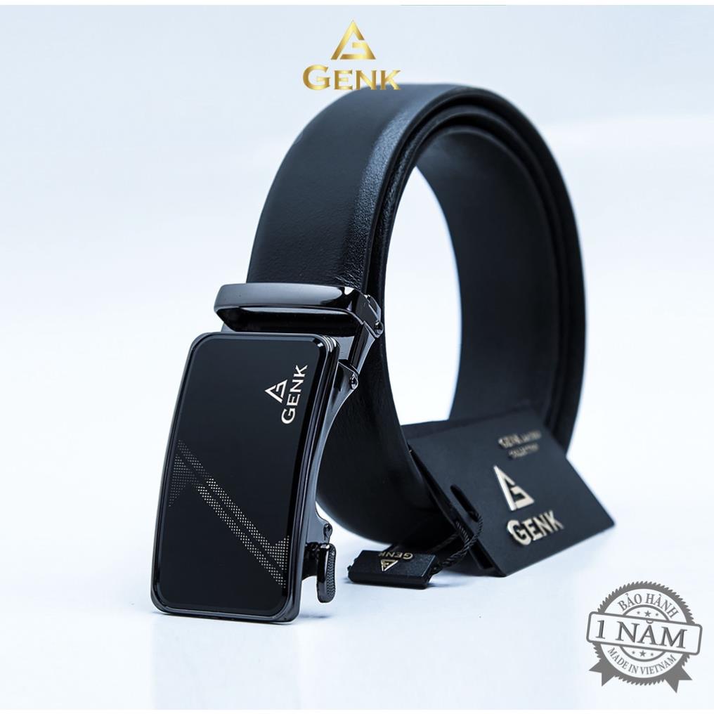 Thắt Lưng Nam Da Bò Nguyên Tấm Cao Cấp Thương Hiệu Genk GDL01 ®️