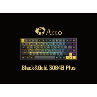 Bàn phím akko 3084b plus black & gold