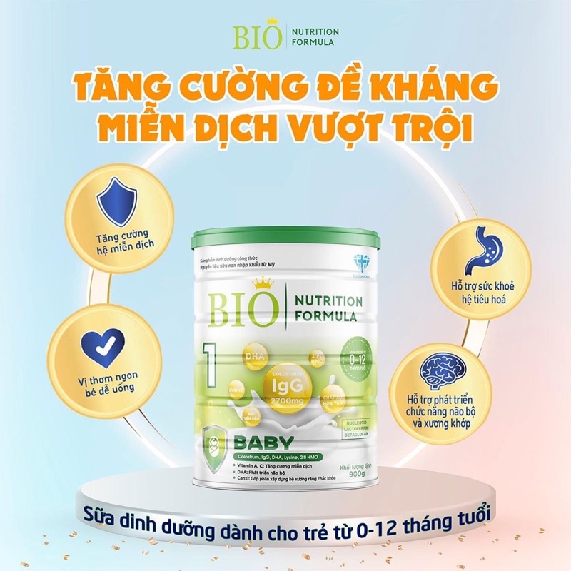 Sữa BIO Nutrition Formula BABY Dành Cho Trẻ 0-12 Tháng Tuổi