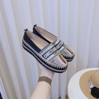 Giày lười Dior mũi bạc