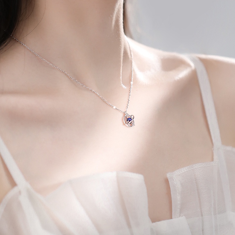 Dây chuyền Vòng cổ nữ bạc 925 không gỉ hình ngân hà tròn cực xinh BAG U DCNGANHATRON33