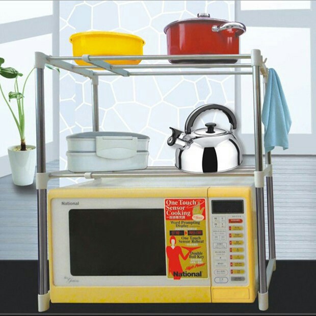 [ SALE TƯNG BỪNG]  Kệ để lò vi sóng tiết kiệm không gian 2 tầng.